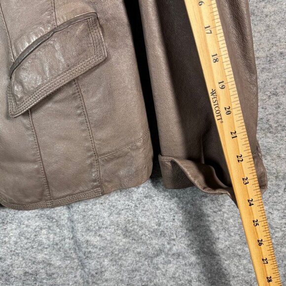 DANIER Women's Tan Leather Jacket - Picture 5 of 14